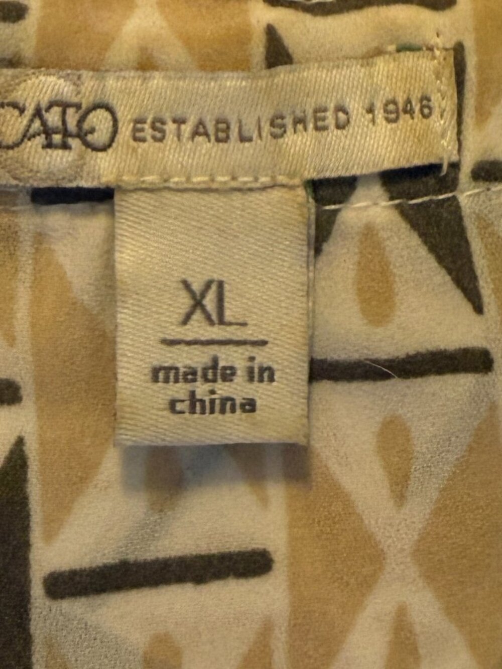 Cato Geometric Print Zip Top Long Sleeve XL - Picture 3 of 5